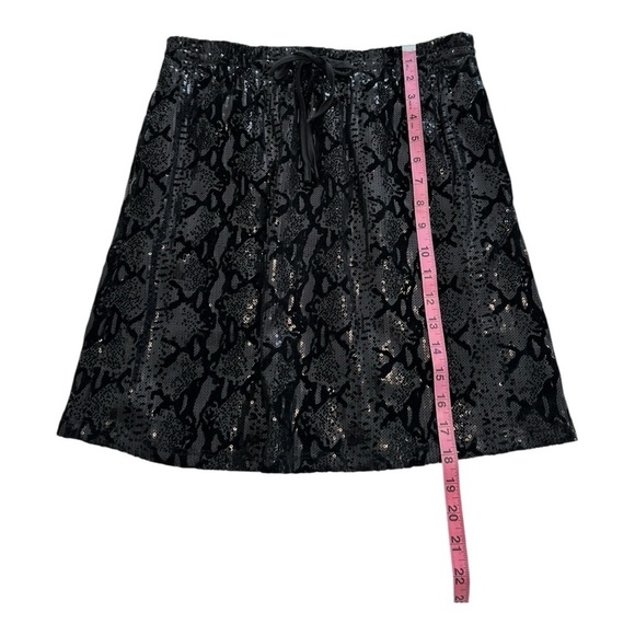 Joe Fresh Sequins Snakeskin A-Line Mini Skirt - Size Small - Picture 7 of 9